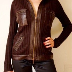 $250 New Michael Simon Brown Jacket Women Small